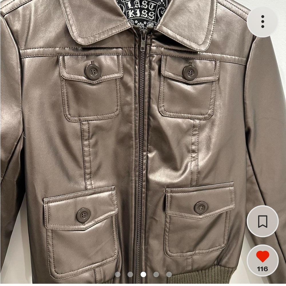 Vintage Metallic Moto Jacket - Picture 5 of 6